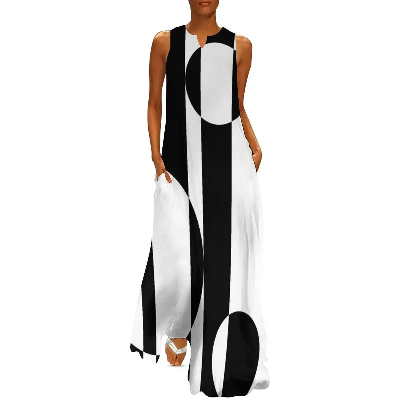 Retro Sixties Black and White Op Art Long Dress party dresses women beach dresses dresses korean style Dress
Retro Sixties Black and White Op Art Long Dress party dresses women beach dresses dresses korean style Dress