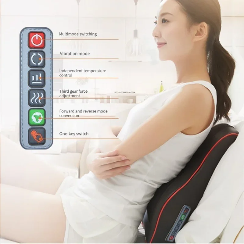 Электрический массажер для шеи с функцией подогрева и вибрации для автомобильной подушки для спины
Электрический массажер для шеи с функцией подогрева и вибрации для автомобильной подушки для спины