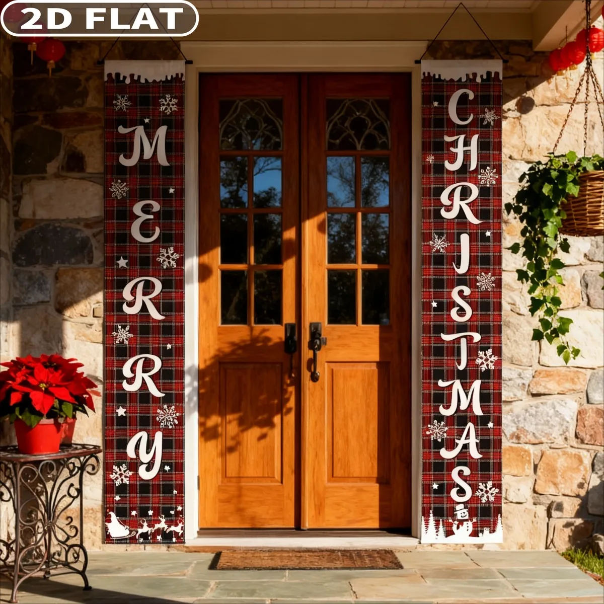 1pair Merry Christmas Party Packs, 1x6FT Hanging Couplet Door Banners Christmas Porch Sign, Decor for Winter Santa Claus Themed
1pair Merry Christmas Party Packs, 1x6FT Hanging Couplet Door Banners Christmas Porch Sign, Decor for Winter Santa Claus Themed