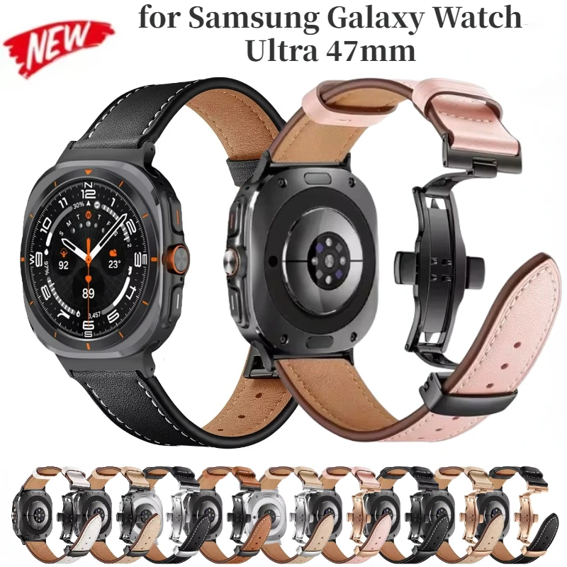 Premium Leather Strap For Samsung Galaxy Watch Ultra 47mm High-end Butterfly Buckle Wristband Correa Galaxy Watch 8-7 Ultra Belt
Premium Leather Strap For Samsung Galaxy Watch Ultra 47mm High-end Butterfly Buckle Wristband Correa Galaxy Watch 8-7 Ultra Belt