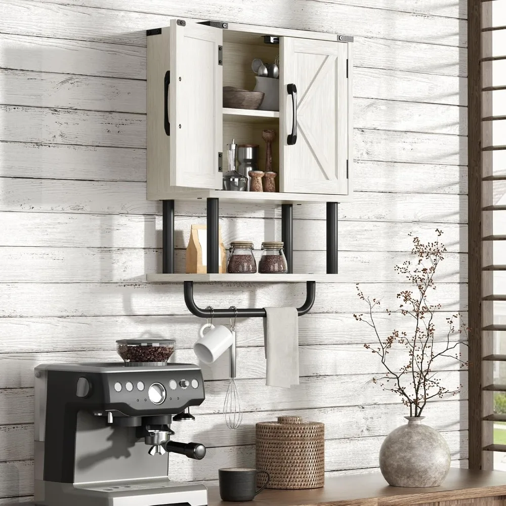 Bathroom Wood Wall Cabinets with Towel Bar, Hanging Small Storage Cabinet with Adjustable Shelf, for Small Spaces
Bathroom Wood Wall Cabinets with Towel Bar, Hanging Small Storage Cabinet with Adjustable Shelf, for Small Spaces