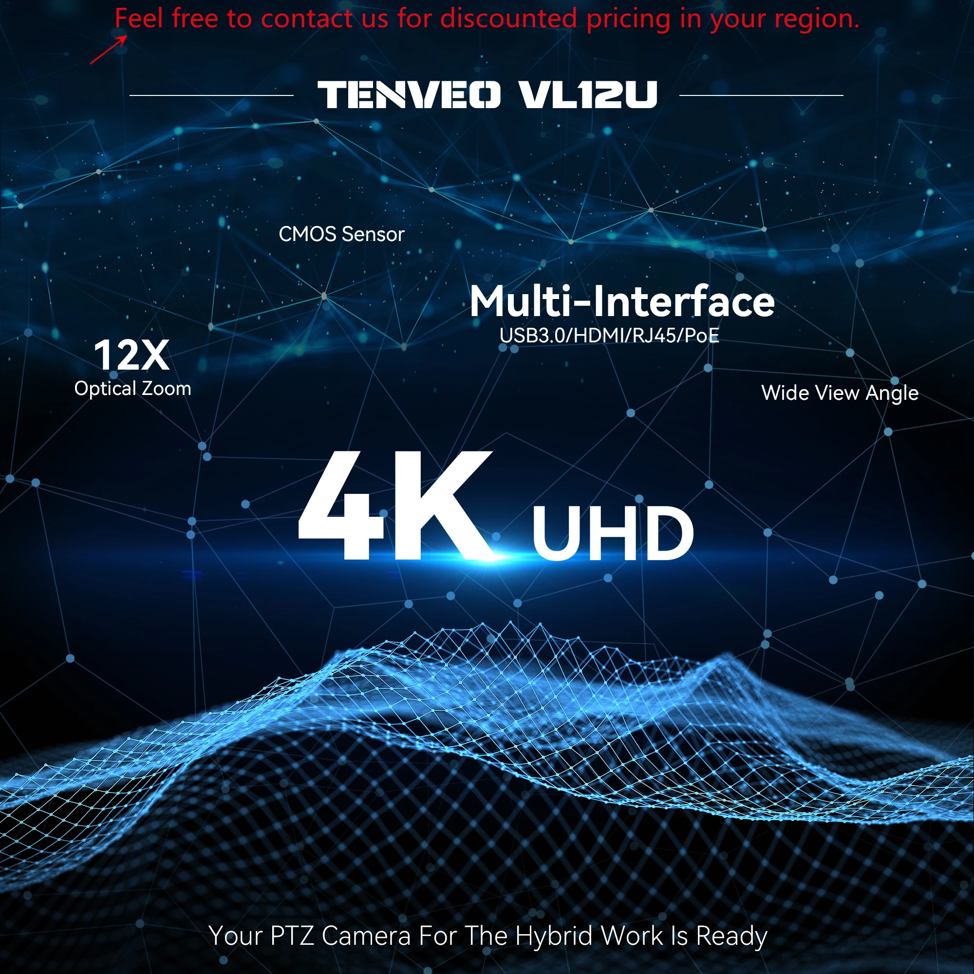 4K PoE PTZ Camera OEM Broadcast PTZ Camera Vmix 4K IP POE USB 12X Live Streaming Video Conference Camera
4K PoE PTZ Camera OEM Broadcast PTZ Camera Vmix 4K IP POE USB 12X Live Streaming Video Conference Camera