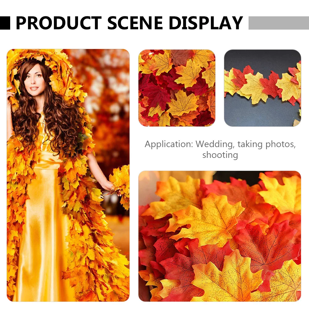 800Pcs Fake Maple Leaves Artificial Fall Leaves Decoration for Thanksgiving Wedding Table Decor Party Supplies Autumn Decor
800Pcs Fake Maple Leaves Artificial Fall Leaves Decoration for Thanksgiving Wedding Table Decor Party Supplies Autumn Decor