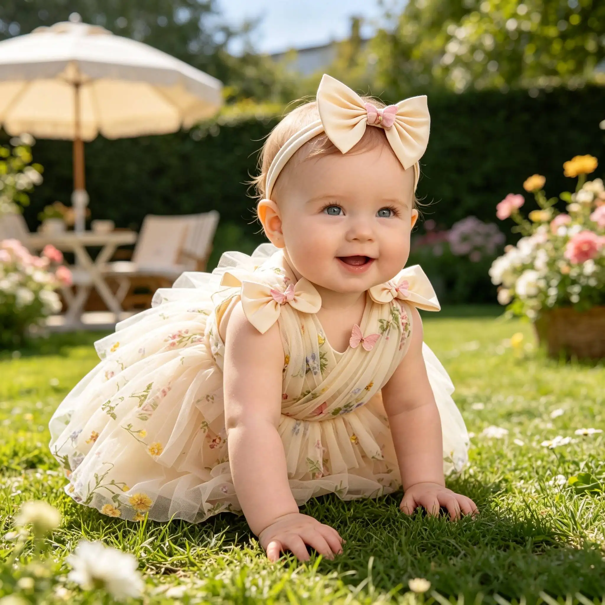 Floral Embroidered Tulle Dress for Little Girls Sleeveless Tiered Tutu Dress with Bow Headband Wedding Flower Girl Outfit
Floral Embroidered Tulle Dress for Little Girls Sleeveless Tiered Tutu Dress with Bow Headband Wedding Flower Girl Outfit