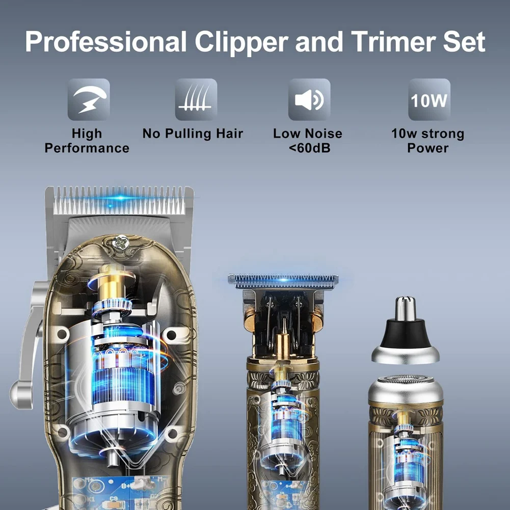 Promotion!Hair Clippers For Professional Cordless Barber Trimmer Set Beard Trimmer Set USB Rechargeable Hair Cutting Grooming Ki
Promotion!Hair Clippers For Professional Cordless Barber Trimmer Set Beard Trimmer Set USB Rechargeable Hair Cutting Grooming Ki