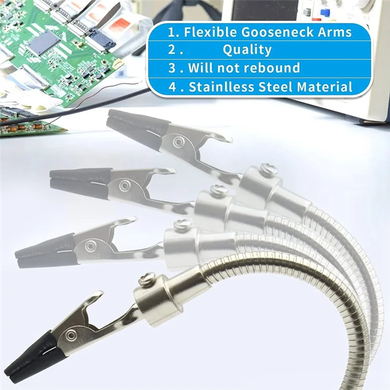 Soldering Third Hand Soldering Tool With Soldering Iron Stand, Flexible Metal Arms For Soldering
Soldering Third Hand Soldering Tool With Soldering Iron Stand, Flexible Metal Arms For Soldering