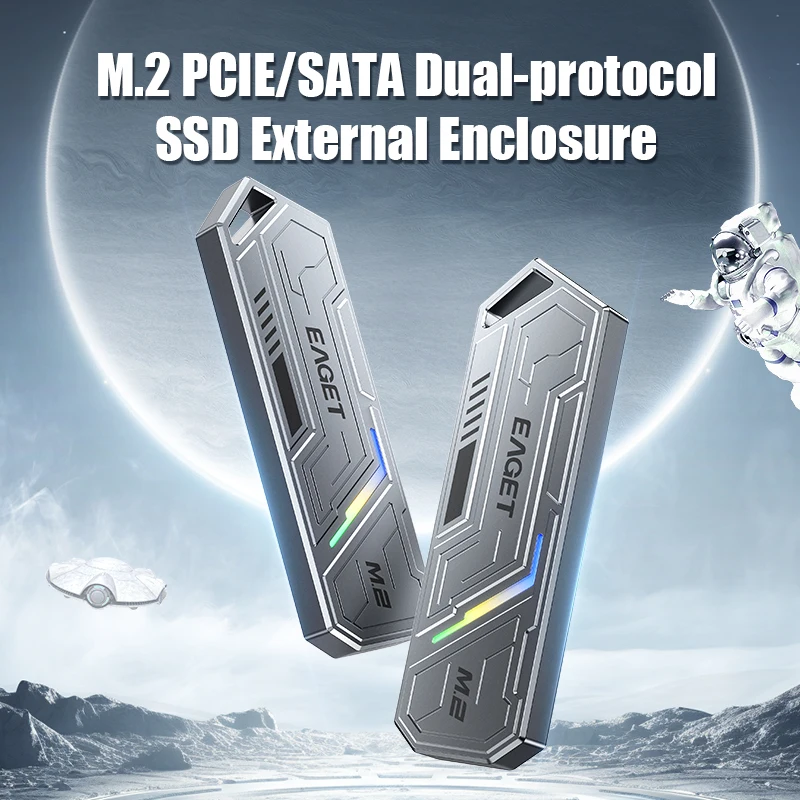 Eaget M2 SSD Case M.2 NVMe SATA SSD Enclosure Адаптер 10 Гбит/с USB 3.2 Gen2 USB C Внешний корпус поддерживает M, B и B&M клавиши
Eaget M2 SSD Case M.2 NVMe SATA SSD Enclosure Адаптер 10 Гбит/с USB 3.2 Gen2 USB C Внешний корпус поддерживает M, B и B&M клавиши