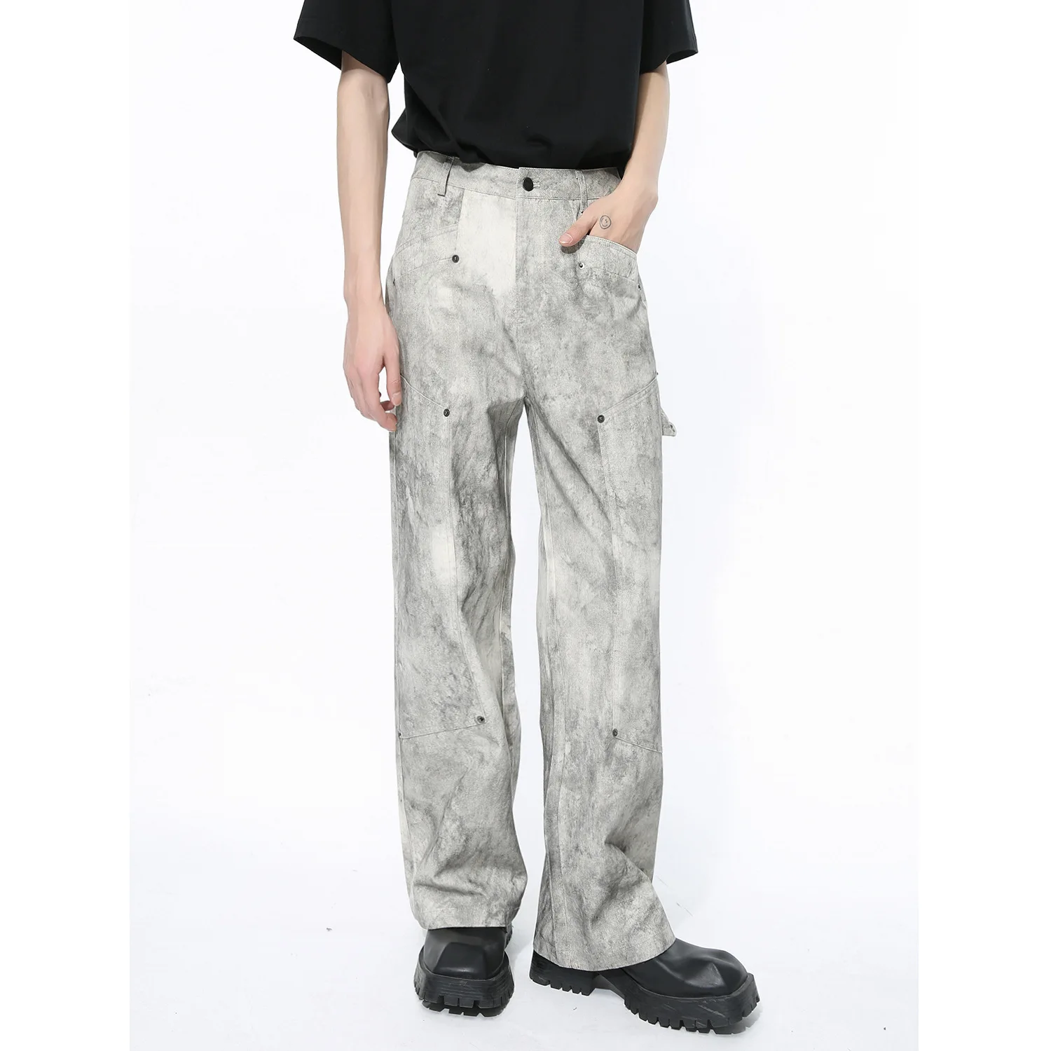 SYUHGFA Men's Trousers Personalized Vintage Camouflage Ink Splashing Pockets Male Wide Leg Pants High Street 2024 Spring
SYUHGFA Men's Trousers Personalized Vintage Camouflage Ink Splashing Pockets Male Wide Leg Pants High Street 2024 Spring