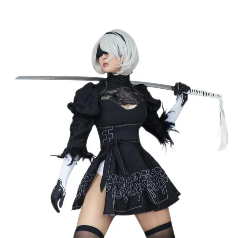 Nier Automata Yorha 2B Cosplay Suit Anime Women Outfit Disguise Costume Set Fancy Halloween Girls Party Black Dress
Nier Automata Yorha 2B Cosplay Suit Anime Women Outfit Disguise Costume Set Fancy Halloween Girls Party Black Dress