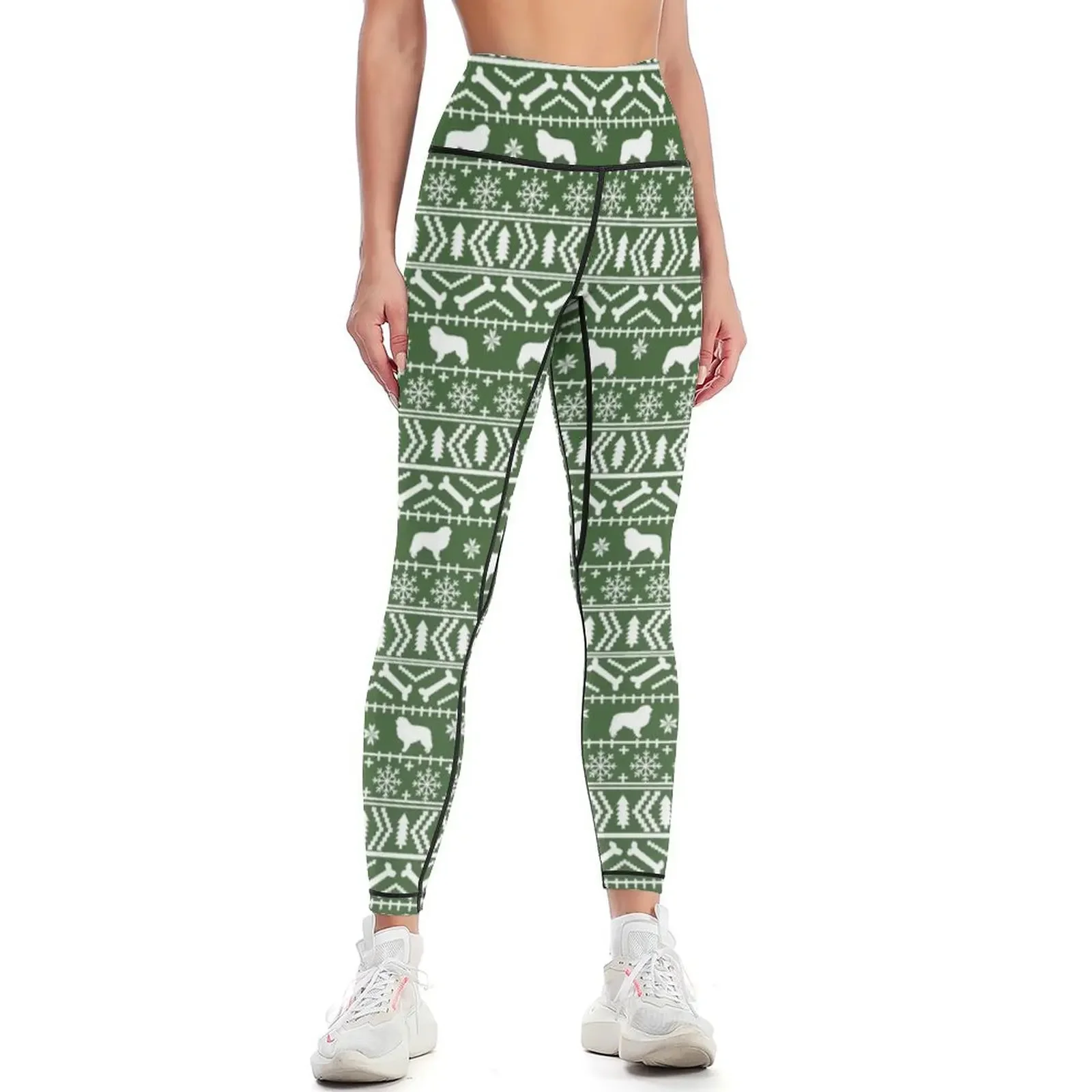 Great Pyrenees fair isle dog breed silhouette christmas pattern Leggings flared gym clothing Womens Leggings
Great Pyrenees fair isle dog breed silhouette christmas pattern Leggings flared gym clothing Womens Leggings