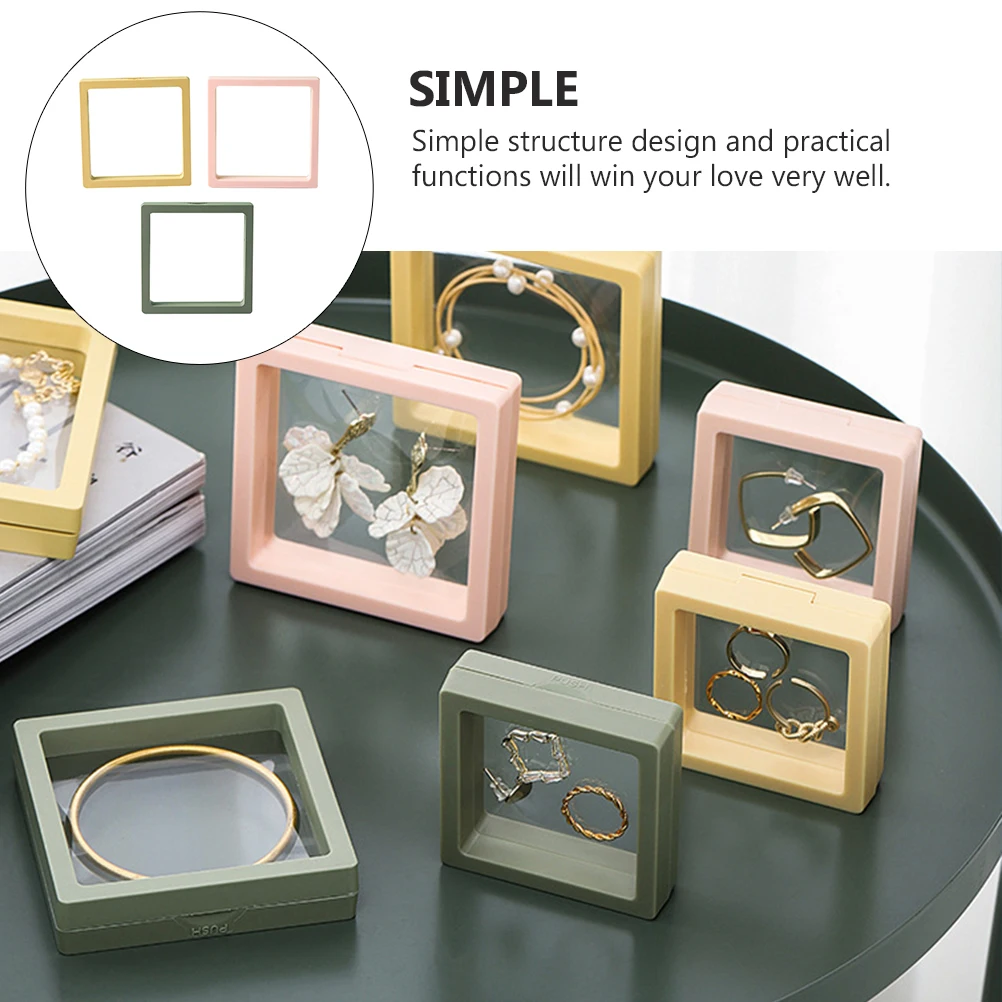 3pcs Transparent Jewelry Display Box Organizer Rack Storage Container Earrings Necklace Ring Stand Pe Film Oxidation-Proof
3pcs Transparent Jewelry Display Box Organizer Rack Storage Container Earrings Necklace Ring Stand Pe Film Oxidation-Proof