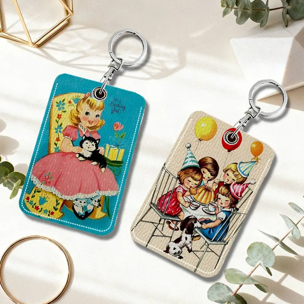 Vintage Happy Birthday Postcards Card Holder Leather Card Storage Box Key Chain Access Tag Holder ID Card Holder Key Chain
Vintage Happy Birthday Postcards Card Holder Leather Card Storage Box Key Chain Access Tag Holder ID Card Holder Key Chain