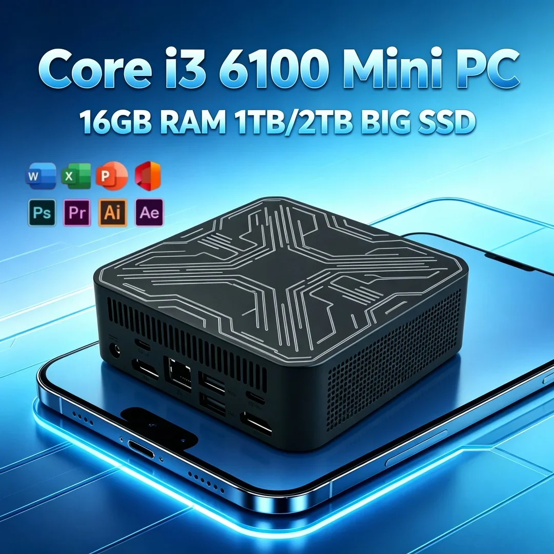 Core I3 6100 Travel Carry Portable Mini PC 2026 New 16GB RAM 1TB 2TB SSD Home Office Gaming Desktop
Core I3 6100 Travel Carry Portable Mini PC 2026 New 16GB RAM 1TB 2TB SSD Home Office Gaming Desktop