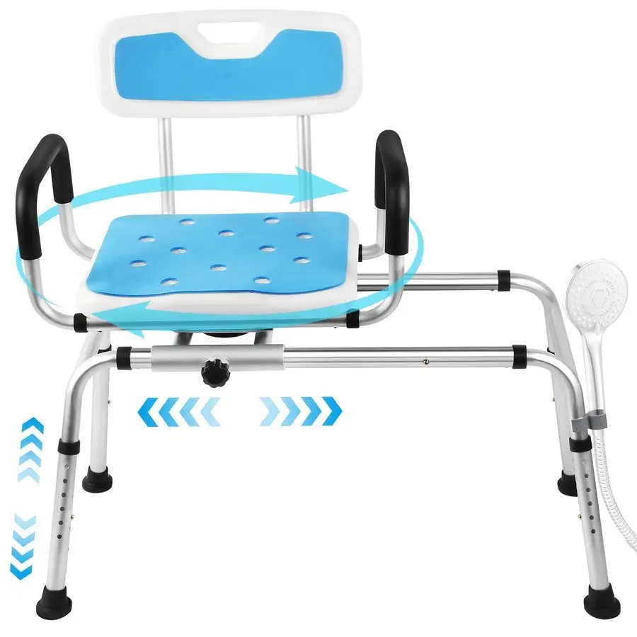 Shower Chair Tub Transfer Bench with Swivel SeatAdjustable Height, Padded Armrests amp NonSlip Feet Shower Chair for Inside Tub
Shower Chair Tub Transfer Bench with Swivel SeatAdjustable Height, Padded Armrests amp NonSlip Feet Shower Chair for Inside Tub