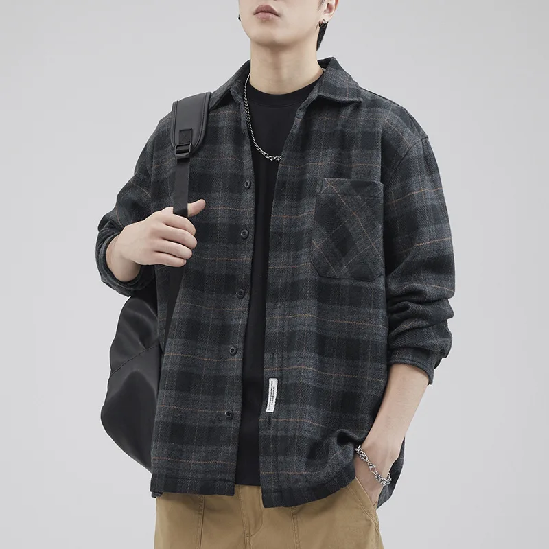 Heavy American Retro Men Shirt Plaid Jackets Autumn Winter Streetwear Fashion New Sanding Thicken Loose Casual Long Sleeve Coats
Heavy American Retro Men Shirt Plaid Jackets Autumn Winter Streetwear Fashion New Sanding Thicken Loose Casual Long Sleeve Coats
