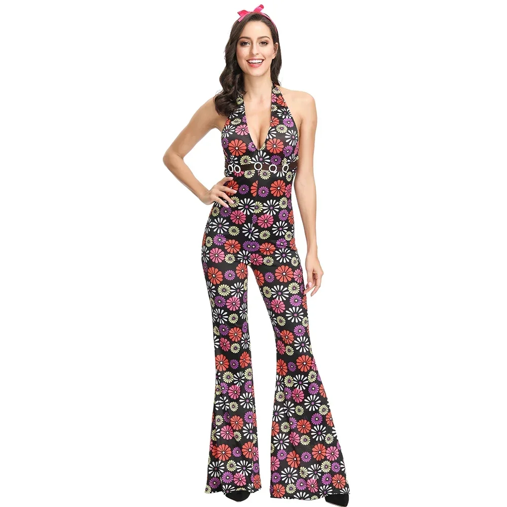 Women Sleeveless V- Neck Jumpsuits Fashion Flower Print Wide Leg Pants Long Trousers
Women Sleeveless V- Neck Jumpsuits Fashion Flower Print Wide Leg Pants Long Trousers