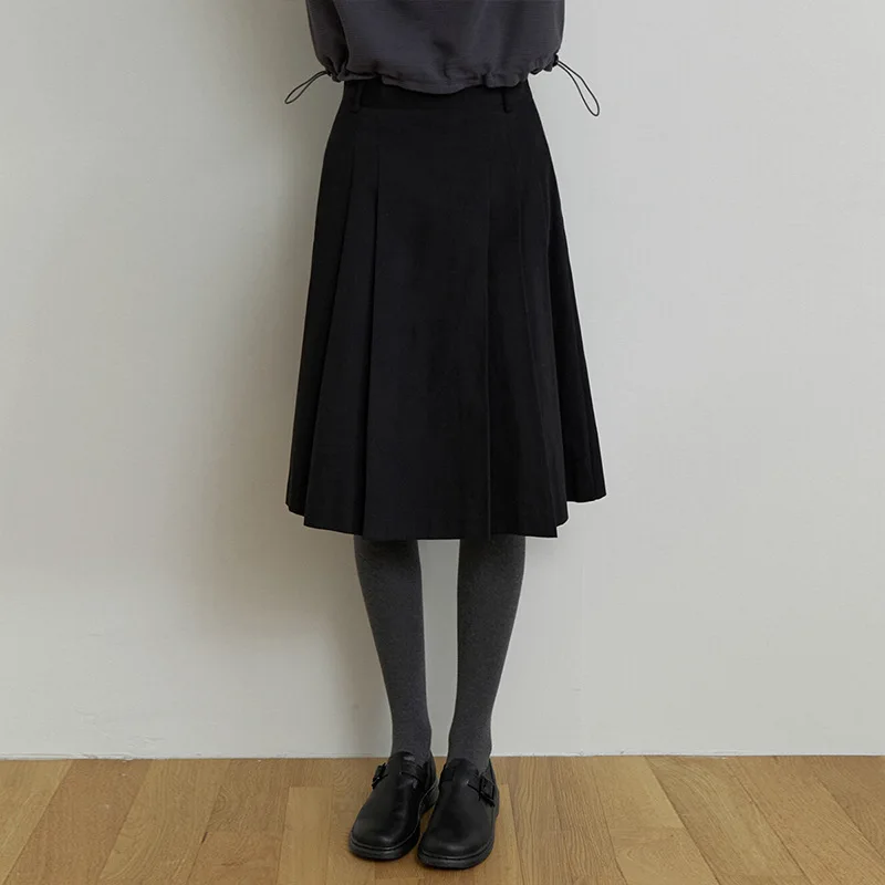 Black pleated skirt, autumn and winter new high-waisted college style midi skirt for petite women, slimming for commutingaLine s
Black pleated skirt, autumn and winter new high-waisted college style midi skirt for petite women, slimming for commutingaLine s