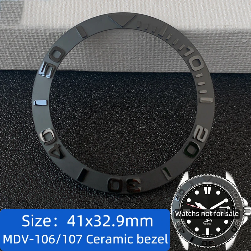 41*32.9mm Matte Black Ceramic Bezel Raised Scale Watch Parts for Casio 2784 MDV-106 MDV-107 Duro Marlin
41*32.9mm Matte Black Ceramic Bezel Raised Scale Watch Parts for Casio 2784 MDV-106 MDV-107 Duro Marlin