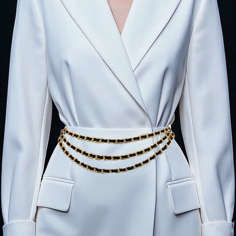 1 шт., женская поясная цепочка, модный 3-слойный высококачественный ремень, цельный популярный стильный аксессуар на пояс
1 шт., женская поясная цепочка, модный 3-слойный высококачественный ремень, цельный популярный стильный аксессуар на пояс