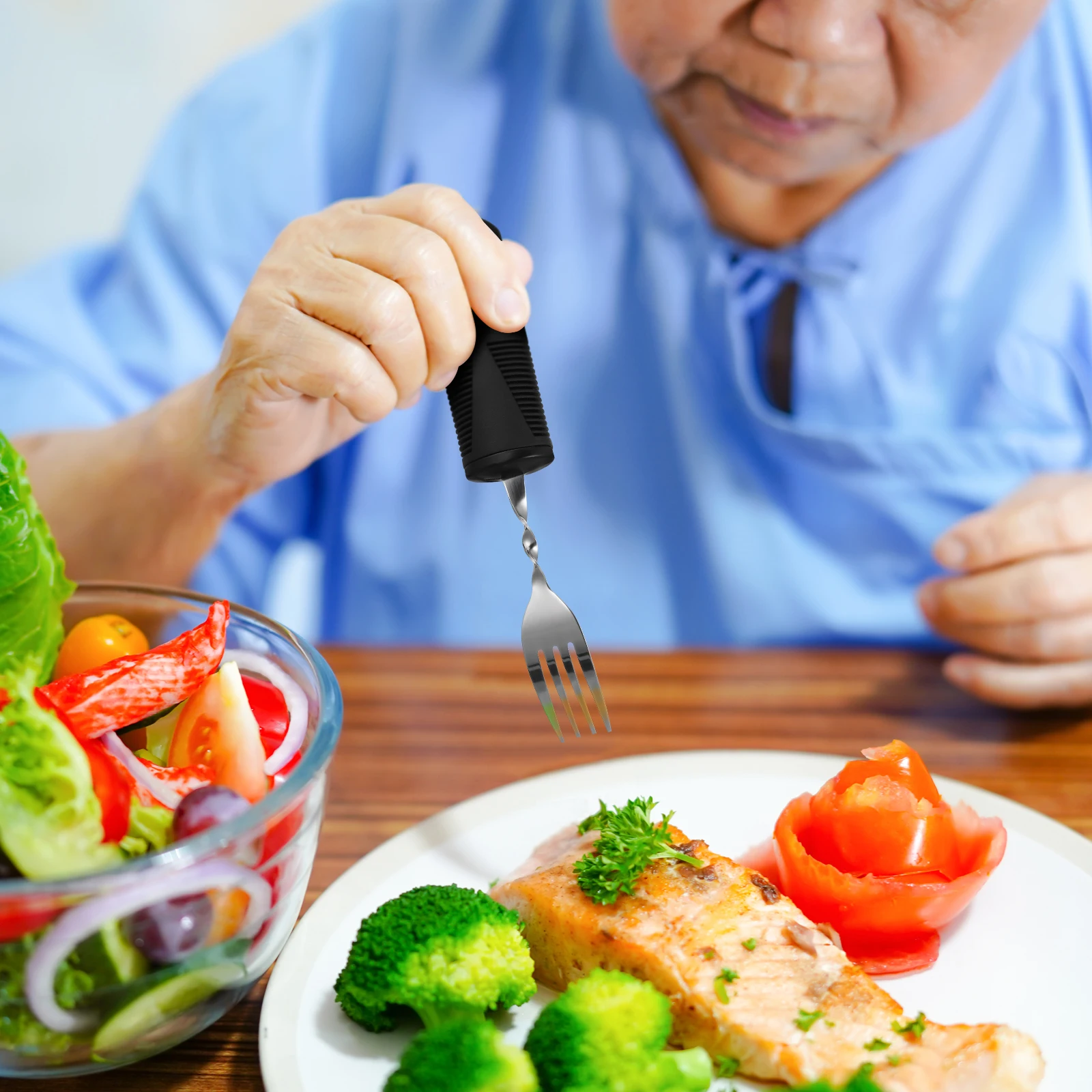 3 Pcs Non-slip Cutlery Weighted Utensils Travel Set Parkinson Elderly Adaptive Rubber
3 Pcs Non-slip Cutlery Weighted Utensils Travel Set Parkinson Elderly Adaptive Rubber