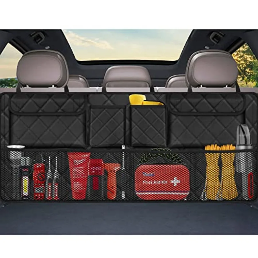Car Trunk Organizer, Large Capacity Backseat Trunk Organizer 42"*18",Collapsible Car Storage Bag with 8 Pockets, SUV/MPV/Truck
Car Trunk Organizer, Large Capacity Backseat Trunk Organizer 42"*18",Collapsible Car Storage Bag with 8 Pockets, SUV/MPV/Truck
