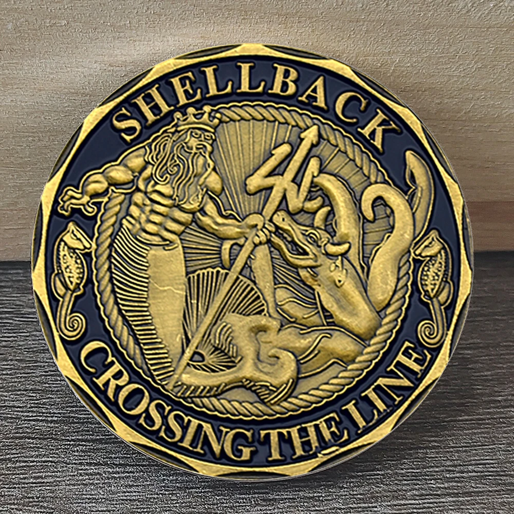 United States Navy Shellback Crossing The Line Military Coin Commemorative Coin Collectibles Souvenir Military Challenge Coin
United States Navy Shellback Crossing The Line Military Coin Commemorative Coin Collectibles Souvenir Military Challenge Coin