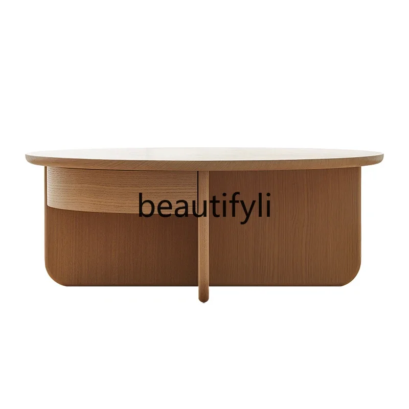 Japanese round coffee table 90cm living room Nordic side table white oak log color
Japanese round coffee table 90cm living room Nordic side table white oak log color