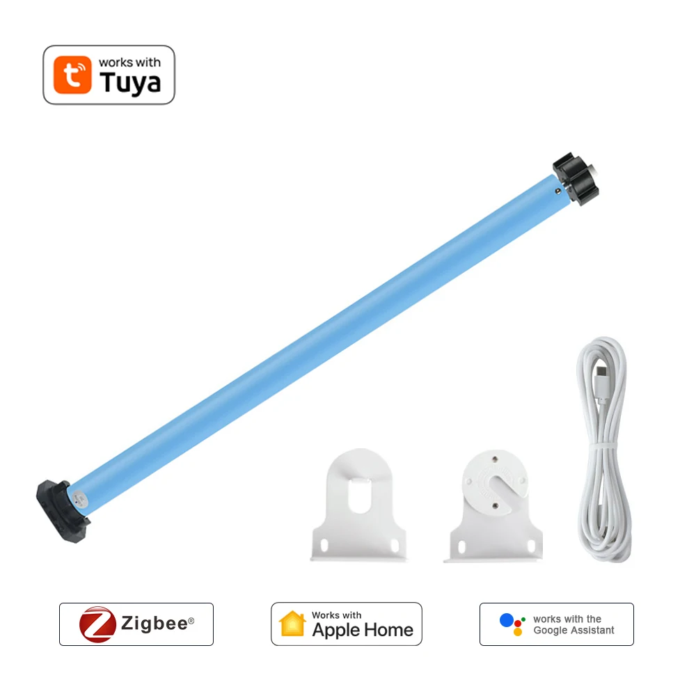 Tuya Smart Zigbee Roller Shade Motors Built in 2600mAh Battery for 37MM 38MM Tube Google Home Voice Control
Tuya Smart Zigbee Roller Shade Motors Built in 2600mAh Battery for 37MM 38MM Tube Google Home Voice Control