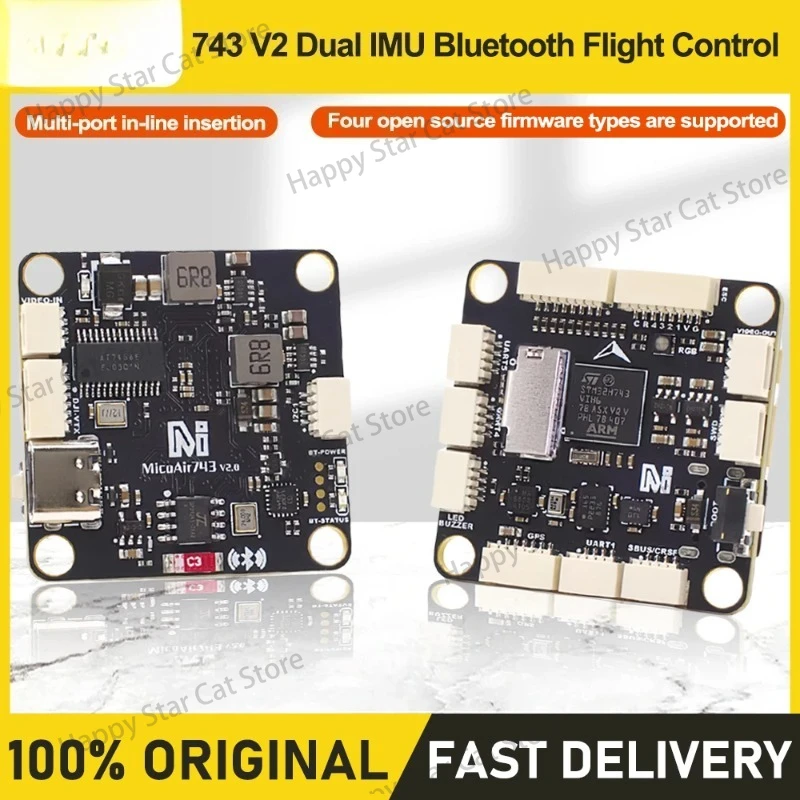 Micoair743 V2 Dual Imu Parameter Adjustment Flight Control Supports H743 Main Control 480mhz Operating Frequency
Micoair743 V2 Dual Imu Parameter Adjustment Flight Control Supports H743 Main Control 480mhz Operating Frequency