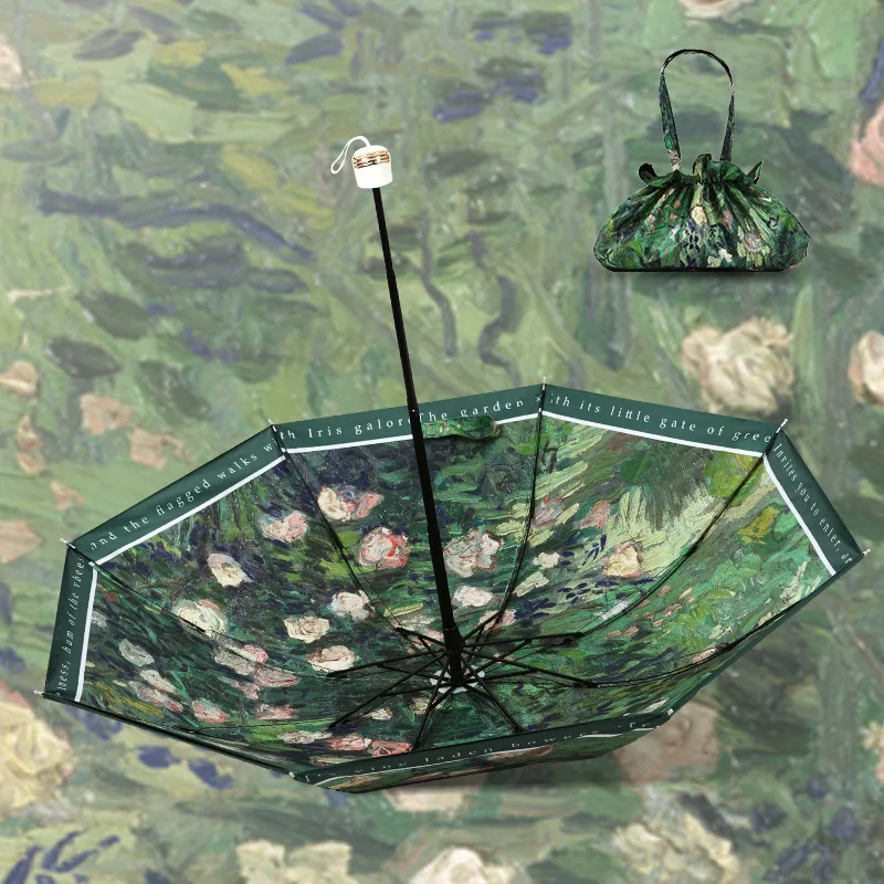 High-value 8-bone Manual Sun Umbrella Women Protection Ultraviolet Rain Dual-purpose Umbrella Color Glue Folding Oil Painting
High-value 8-bone Manual Sun Umbrella Women Protection Ultraviolet Rain Dual-purpose Umbrella Color Glue Folding Oil Painting