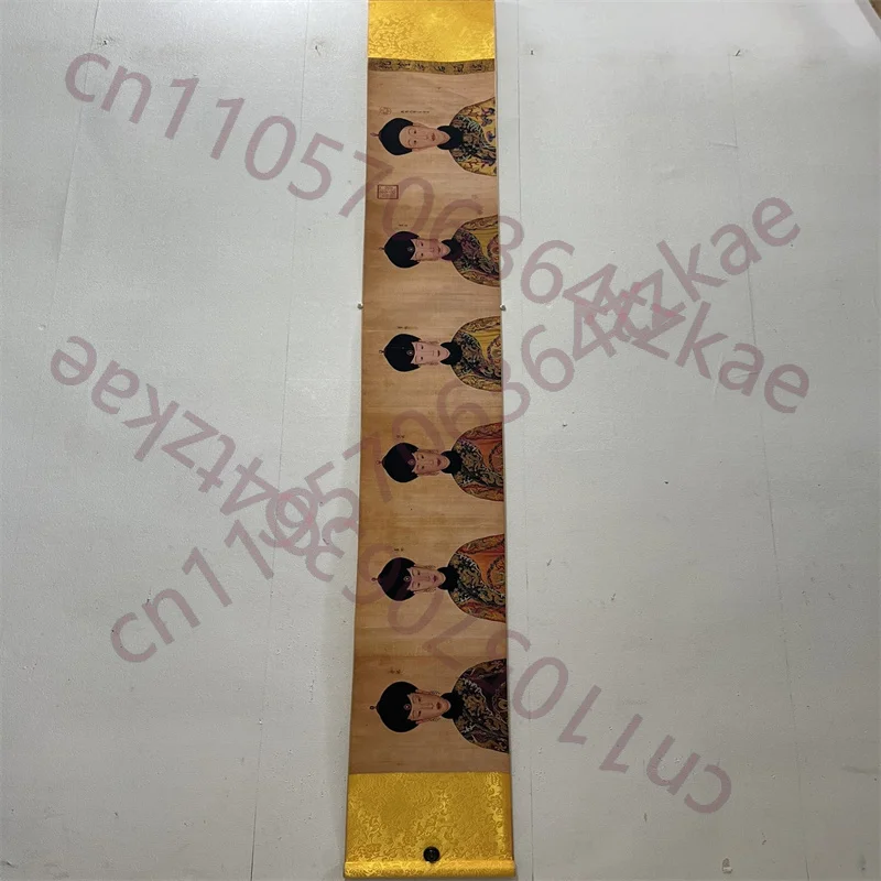 Древнекитайская бумага для живописи, картина с изображением персонажей, портрет императрицы-сироты Цяньлуна, выполненный Лан Шинином, длинный свиток-картина.
Древнекитайская бумага для живописи, картина с изображением персонажей, портрет императрицы-сироты Цяньлуна, выполненный Лан Шинином, длинный свиток-картина.