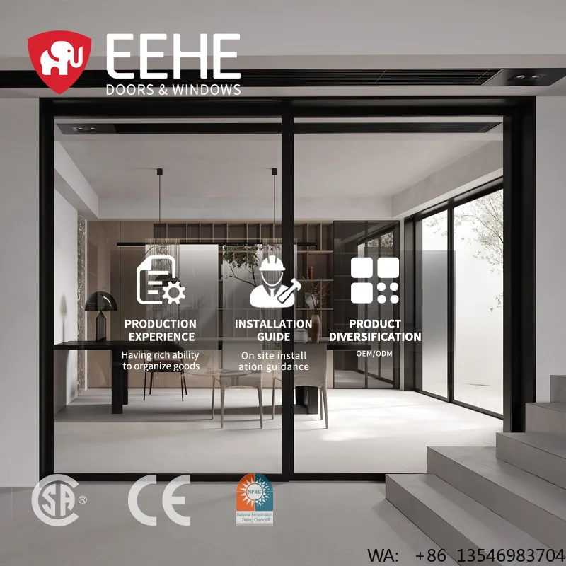 Eehe Pintu Sliding Door Aluminum Soundproof Thermal Insulation Exterior Glass Sliding Door
Eehe Pintu Sliding Door Aluminum Soundproof Thermal Insulation Exterior Glass Sliding Door