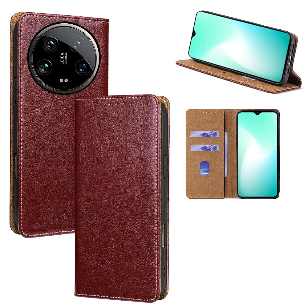 Premium Genuine leather Flip phone Case For Xiaomi 13 14 Ultra 14T 13T Pro Lite RFID Fall prevention card slot wallet cover
Premium Genuine leather Flip phone Case For Xiaomi 13 14 Ultra 14T 13T Pro Lite RFID Fall prevention card slot wallet cover