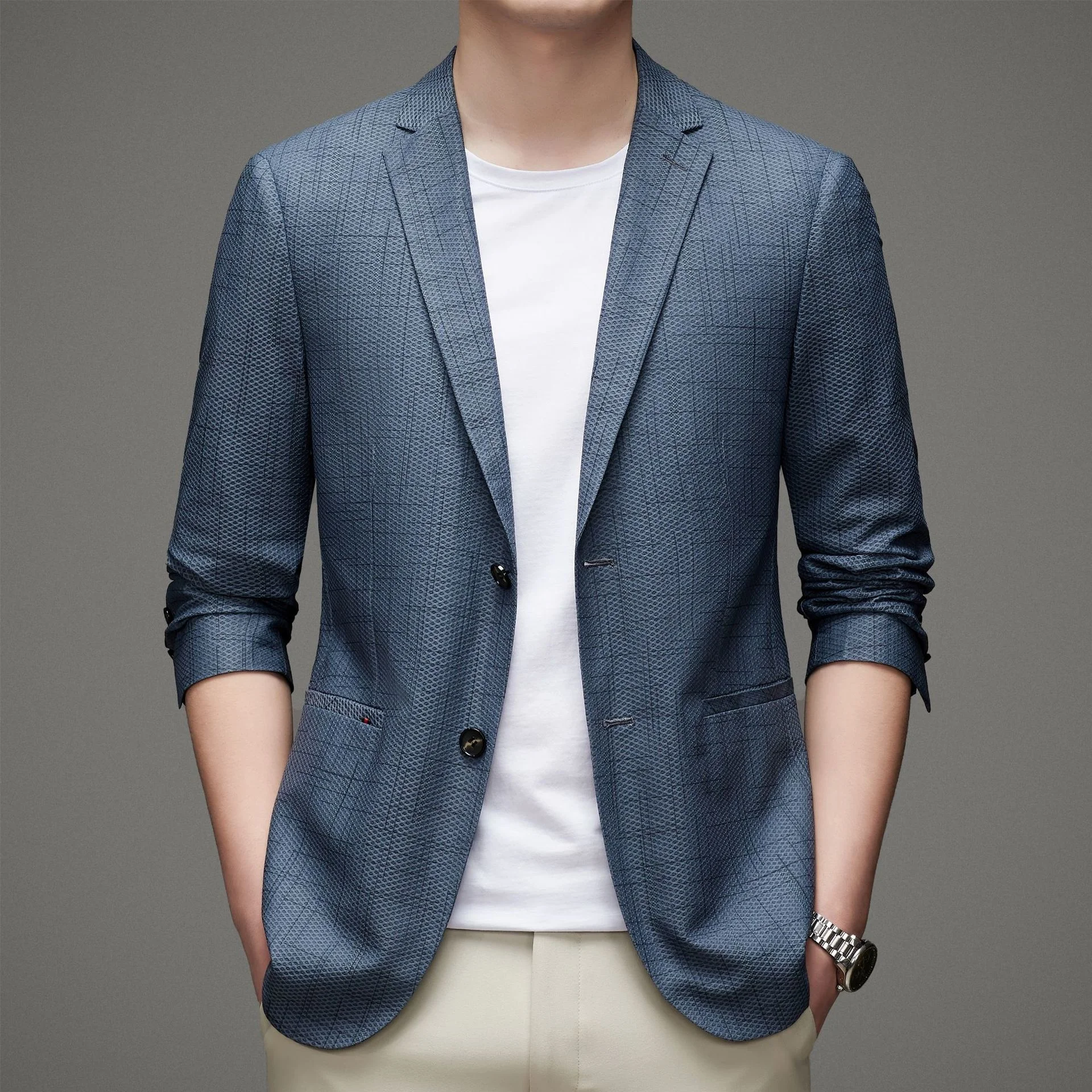 Summer Lightweight and Breathable Sun Protection Men for Blazer 2022 New Arrivals Men's Business Casual Plaid Suit Jackets
Summer Lightweight and Breathable Sun Protection Men for Blazer 2022 New Arrivals Men's Business Casual Plaid Suit Jackets