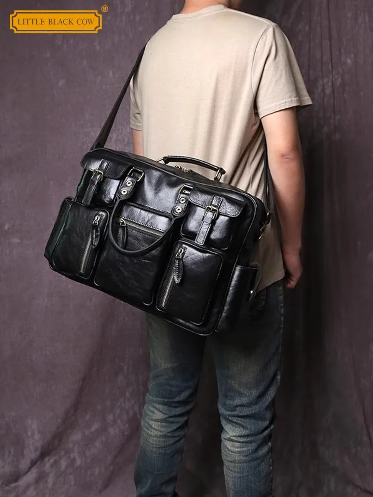 Large Capacity Business Work Satchel Briefcase Casual Totes Handbag Vintage Cowhide Genuine Leather Strap Crossbody Shoulder Bag
Large Capacity Business Work Satchel Briefcase Casual Totes Handbag Vintage Cowhide Genuine Leather Strap Crossbody Shoulder Bag