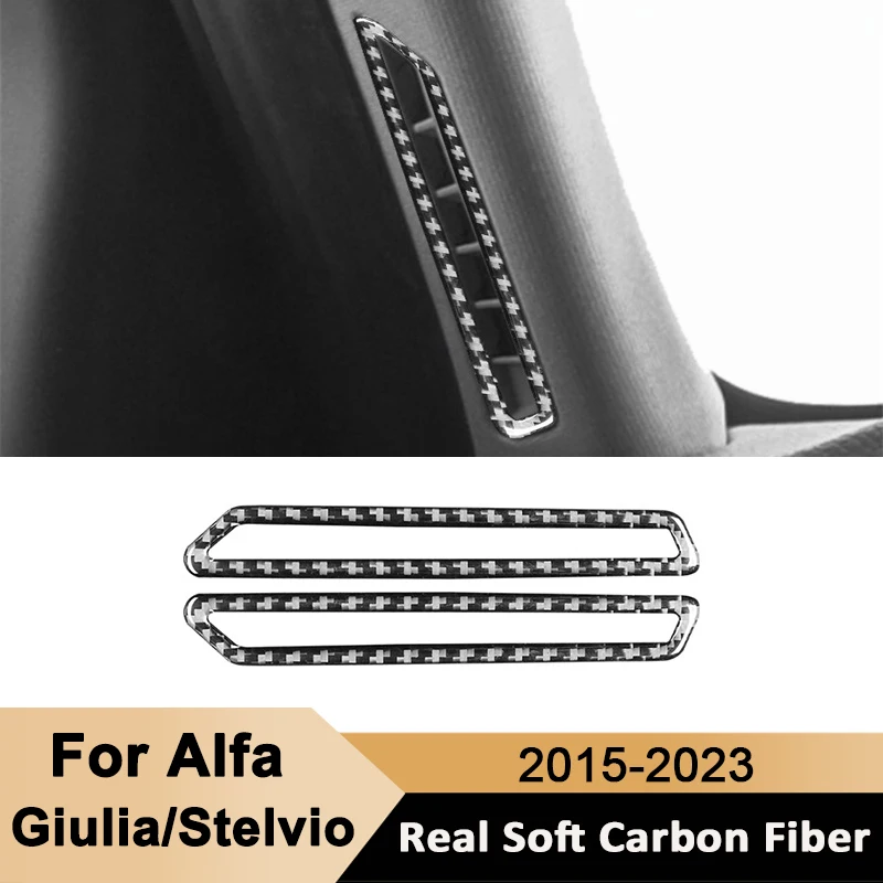 2PCS Carbon Fiber Car Inner A-Pillar Air Outlet Trim Frame Interior decoration Sticker For Alfa Romeo Giulia Stelvio 2015-2023
2PCS Carbon Fiber Car Inner A-Pillar Air Outlet Trim Frame Interior decoration Sticker For Alfa Romeo Giulia Stelvio 2015-2023