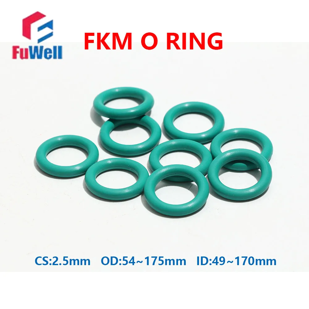 Fuwell 10/50pcs CS 2.5mm Fluorine rubber o-rings Outer diameter 54mm~175mm skeleton oil seal high-temperature FKM sealing ring
Fuwell 10/50pcs CS 2.5mm Fluorine rubber o-rings Outer diameter 54mm~175mm skeleton oil seal high-temperature FKM sealing ring