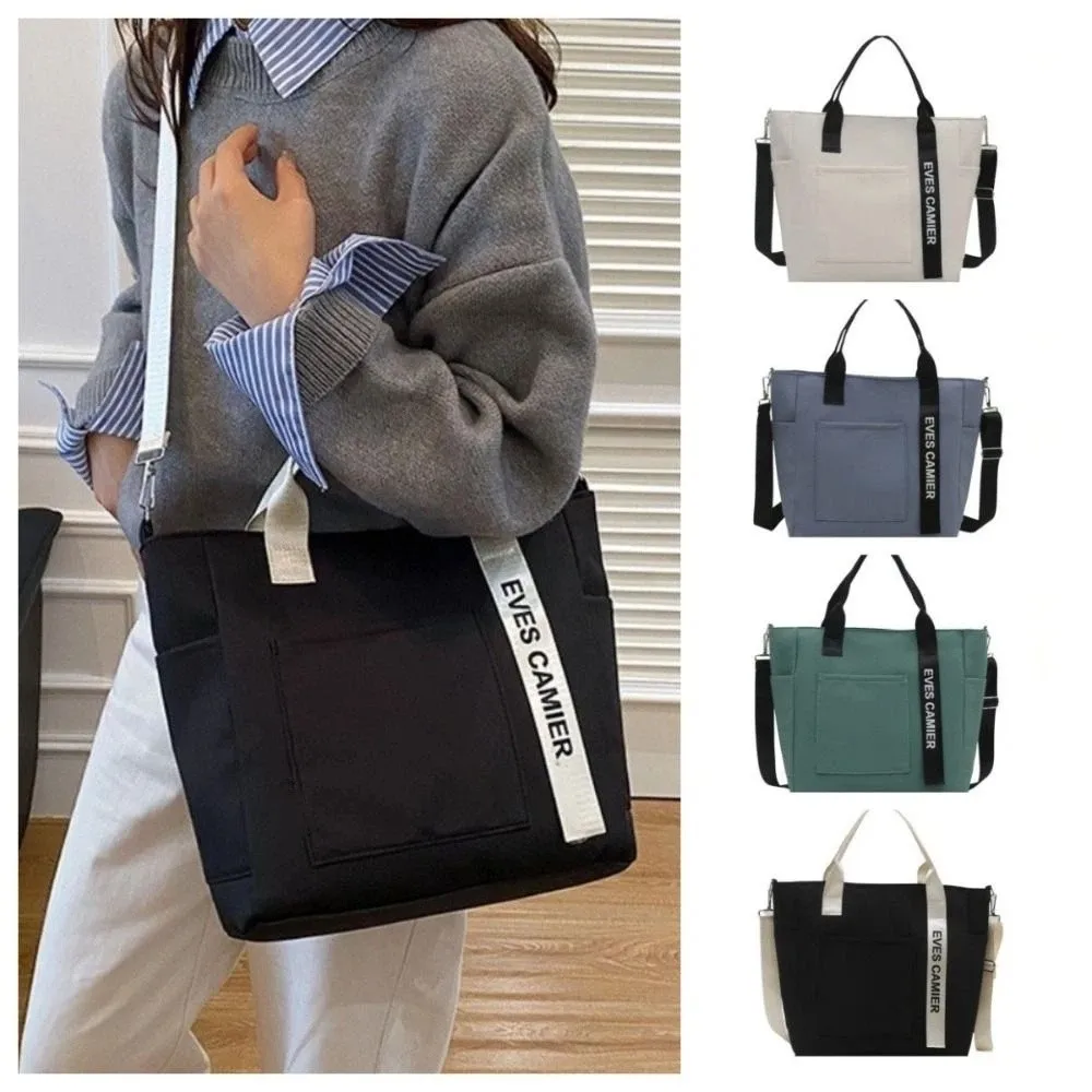 Fashion Nylon Canvas Tote Bag Large Capacity Lightweight Shoulder Bag Solid Color Korean Style Commute Handbag School Life
Fashion Nylon Canvas Tote Bag Large Capacity Lightweight Shoulder Bag Solid Color Korean Style Commute Handbag School Life