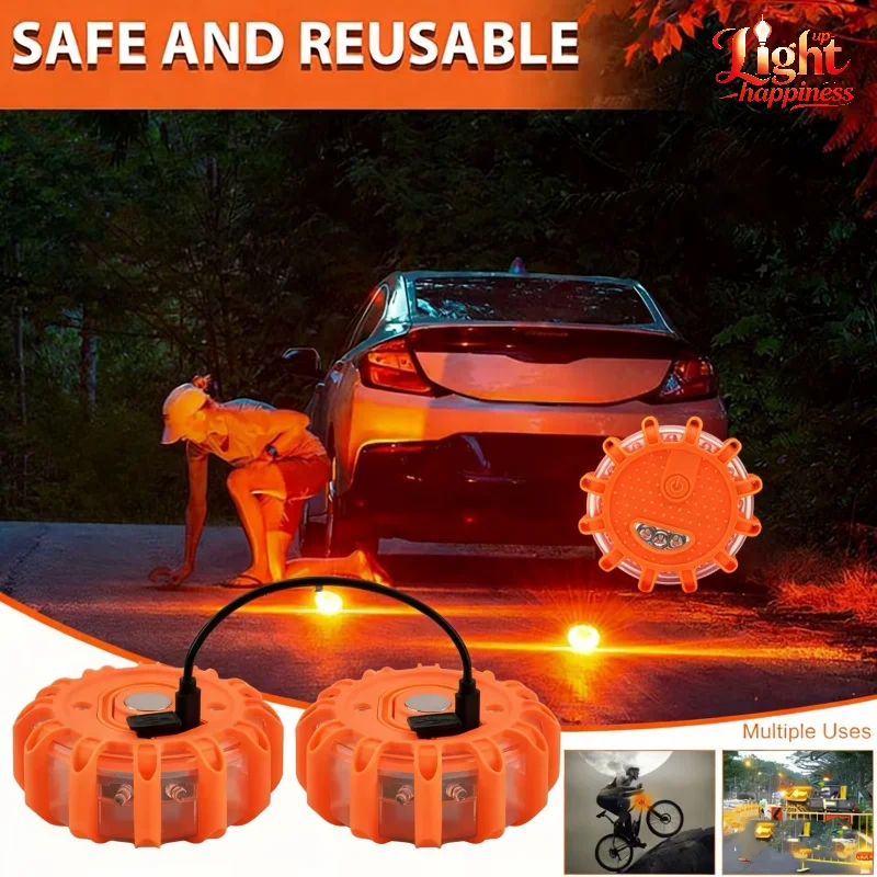 USB Rechargeable Warning Light LED Road Flares Roadside Safety Beacon Disc Flashing Magnetic Beacon Emergency lights
USB Rechargeable Warning Light LED Road Flares Roadside Safety Beacon Disc Flashing Magnetic Beacon Emergency lights