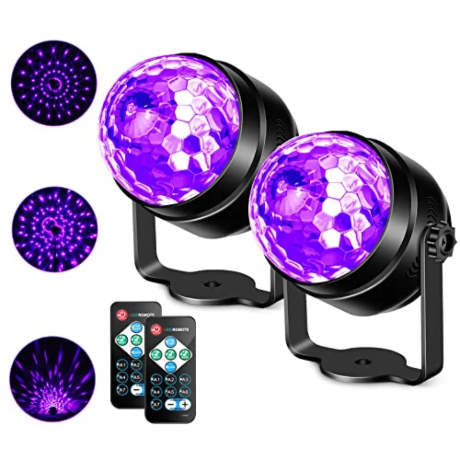 UV Black Lights for Glow Party, 6W LED Disco Ball Strobe Lights for Dark Party plies, Sound Activated with Remote Control, Dj L
UV Black Lights for Glow Party, 6W LED Disco Ball Strobe Lights for Dark Party plies, Sound Activated with Remote Control, Dj L