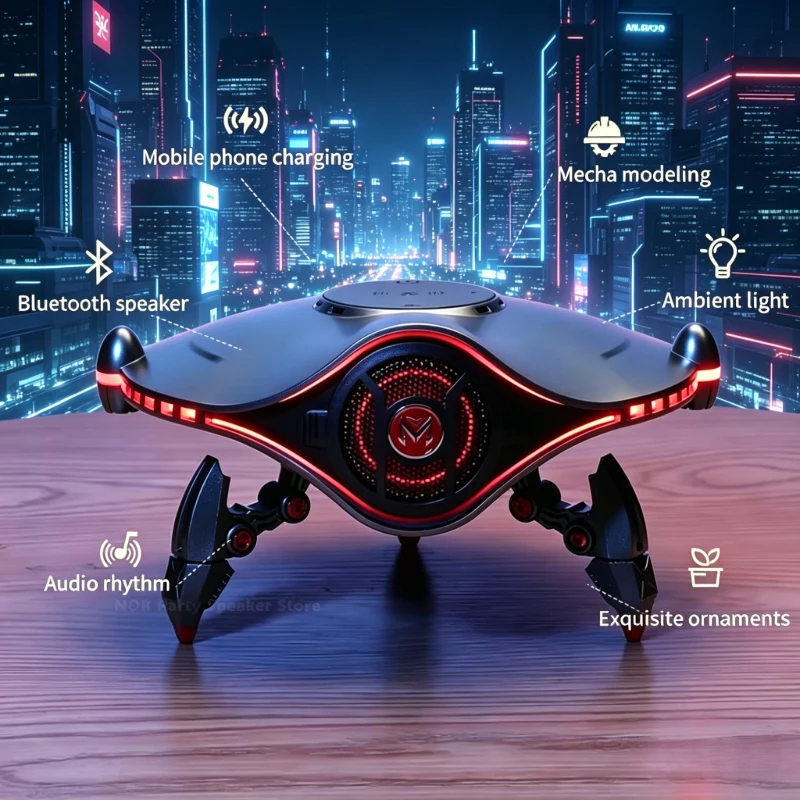 New Mecha Bluetooth Speaker Wireless Charging TWS Stereo Subwoofer Punk Desktop Ornament Portable Mini Speaker Birthday Gift
New Mecha Bluetooth Speaker Wireless Charging TWS Stereo Subwoofer Punk Desktop Ornament Portable Mini Speaker Birthday Gift