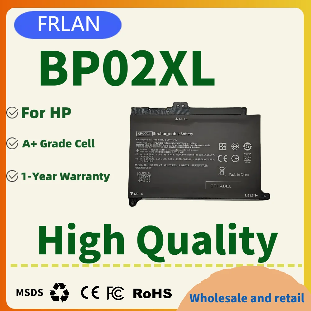 Factory Direct Sale 41Wh 7.7V BP02XL Laptop Battery For HP EliteBook 840 845848 850 855 820 740 745 755 G2 G3 G4 Batteries
Factory Direct Sale 41Wh 7.7V BP02XL Laptop Battery For HP EliteBook 840 845848 850 855 820 740 745 755 G2 G3 G4 Batteries