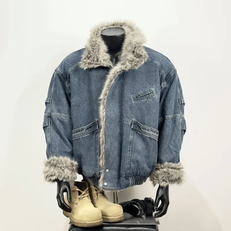 Waed Denim Pilot Jaet Fake Fur Collar American Cleanfit Retro Men's Mountain Eagle Cotton Coat Youth Vitali Sle Thi...
Waed Denim Pilot Jaet Fake Fur Collar American Cleanfit Retro Men's Mountain Eagle Cotton Coat Youth Vitali Sle Thi...