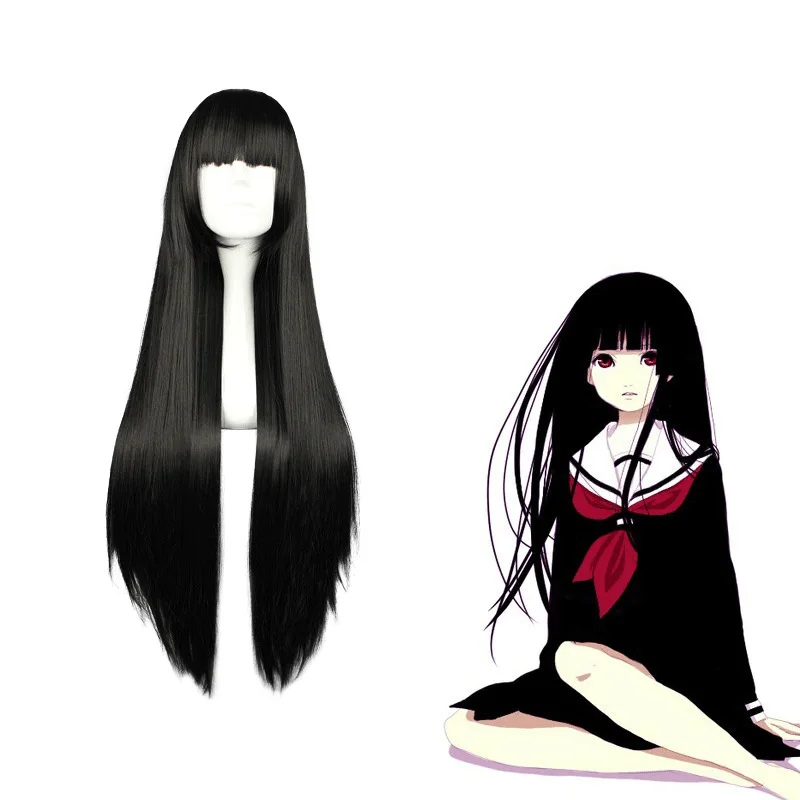 Hell Girl Cos Wig Yan Mo Ai Three Knives Qi Wan with 100cm Black Long Straight Hair Animation Wig
Hell Girl Cos Wig Yan Mo Ai Three Knives Qi Wan with 100cm Black Long Straight Hair Animation Wig