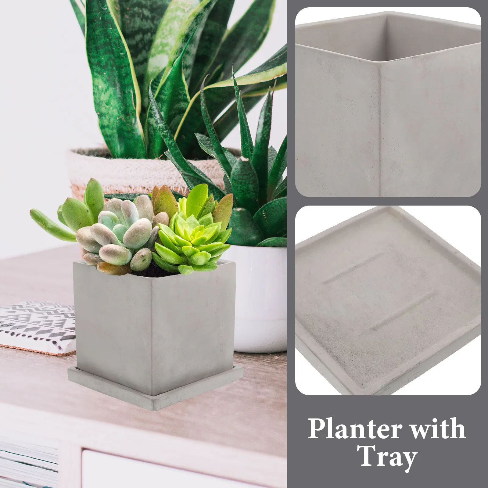 Premium Cement Flowerpot with Tray Artistic Succulent Planter Bonsai Pot Decorative Garden Planter for Home Balcony Office
Premium Cement Flowerpot with Tray Artistic Succulent Planter Bonsai Pot Decorative Garden Planter for Home Balcony Office