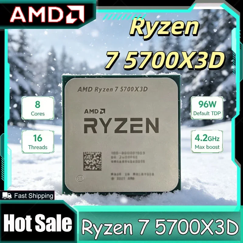 AMD Ryzen 7 5700X3D Gaming CPU 8-Core 16-Thread 3GHz to 4.1GHz AM4 DDR4 Ryzen 5000 Bulk for B550 X570 Motherboard
AMD Ryzen 7 5700X3D Gaming CPU 8-Core 16-Thread 3GHz to 4.1GHz AM4 DDR4 Ryzen 5000 Bulk for B550 X570 Motherboard