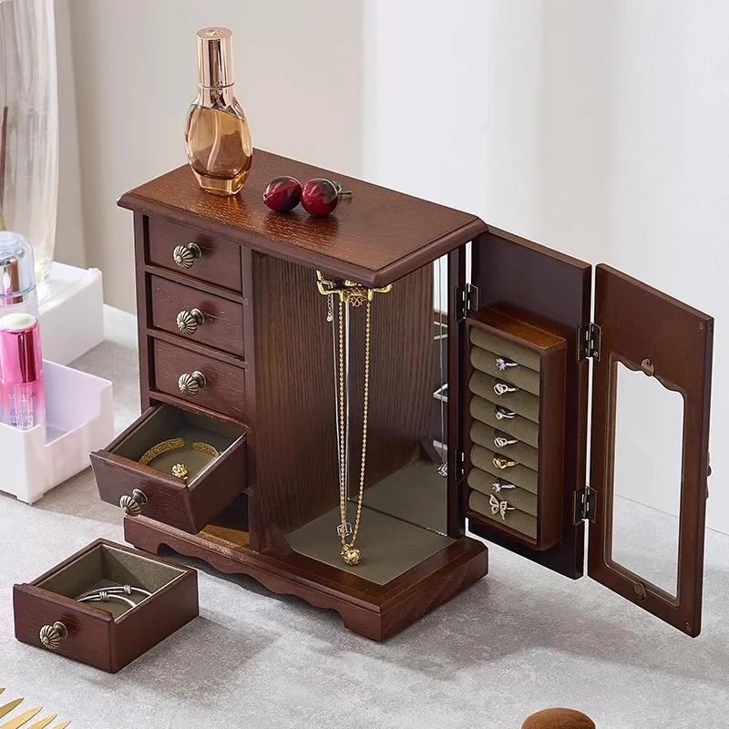 Jewelry storage box Wooden multi-layer large-capacity household jewelry hand jewelry box
Jewelry storage box Wooden multi-layer large-capacity household jewelry hand jewelry box