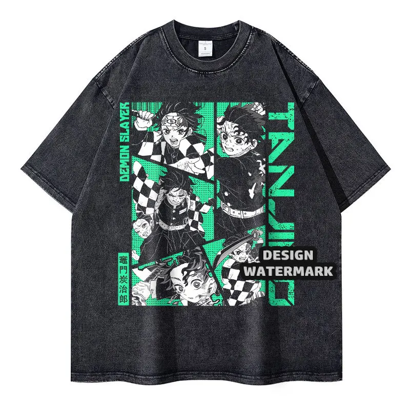 Anime D-Demon S-Slayer T Shirt Vintage Washed Kimetsu no Yaiba T-shirts Manga Short Sleeve Tanjirou Nezuko Shinobu Men Tops Tees
Anime D-Demon S-Slayer T Shirt Vintage Washed Kimetsu no Yaiba T-shirts Manga Short Sleeve Tanjirou Nezuko Shinobu Men Tops Tees