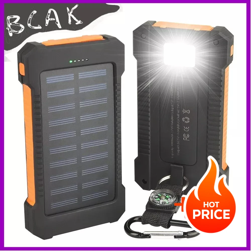200000mAh Solar Power Bank New Portable Lanyard Compass External Battery Outdoor Camping Charging Powerbank
200000mAh Solar Power Bank New Portable Lanyard Compass External Battery Outdoor Camping Charging Powerbank