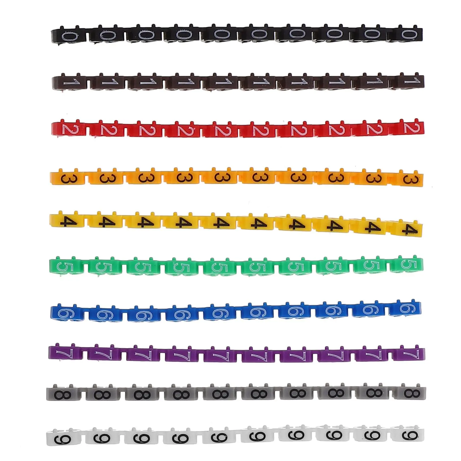 100 Pcs Number Tube Markers 0-9 Colored Cable Labels for 6.0-7.5mm Wire Management Clip on Electrical Identifier Tags
100 Pcs Number Tube Markers 0-9 Colored Cable Labels for 6.0-7.5mm Wire Management Clip on Electrical Identifier Tags